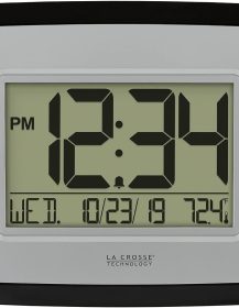 La Crosse Technology Wall/Table Clock, 6.85-inch H x 8.66-inch W x 0.95-inch D (WT-8002U) (WT-8002U-INT)